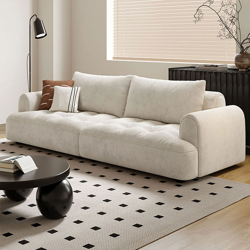 Coussin modulaire beige en polyester, H 27,17 po x l 86,61 po x P 38,19 po