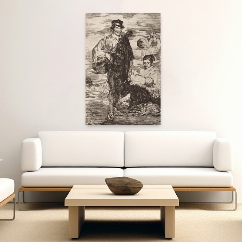 " The Gypsies Abstract Contemporary Wall Art Print " by Edouard Manet, H 60 po x l 40 po