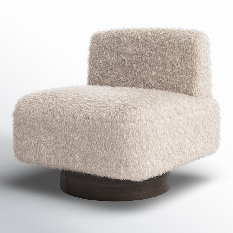 Arboles Diella 30'' Wide Swivel Slipper Chair