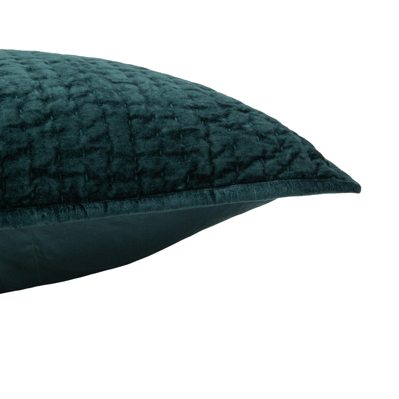 Bari Velvet Rayon Euro Sham, Emerald Green