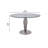 Kerens Round Glass Top Metal Base Dining Table