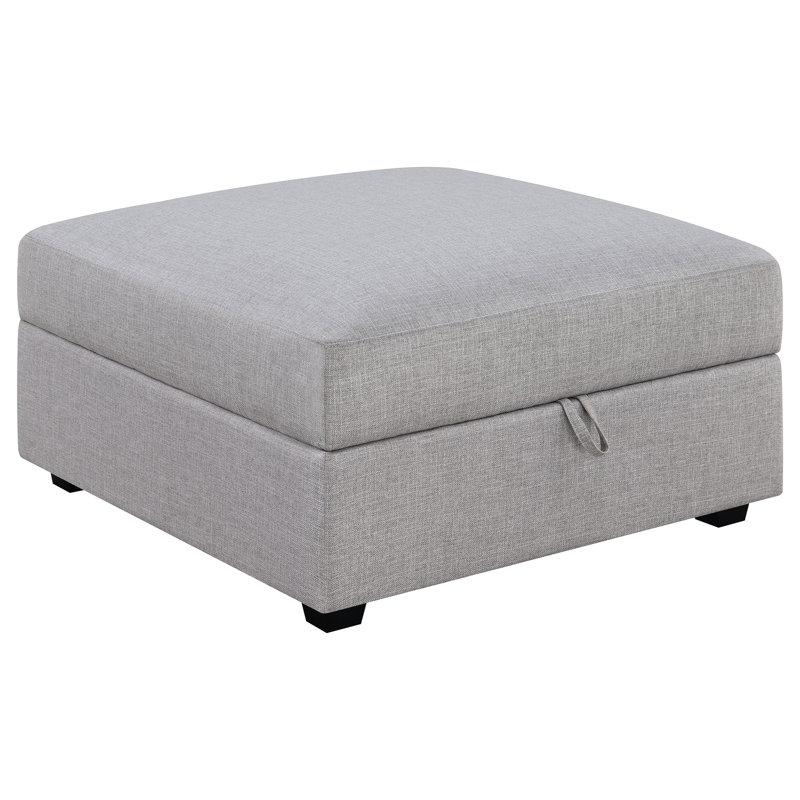 Carré gris avec rangement, hauteur de 21 po, largeur de 39 po et profondeur, design contemporain, matériau souple, 21 po x 39 po x 39 po, rangement pour les décorations d'intérieur