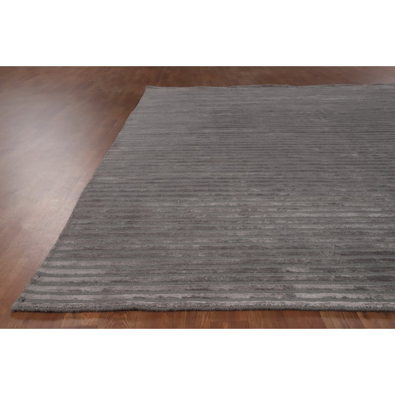 Tapis népalais moderne à rayures All-Over 8 x 10