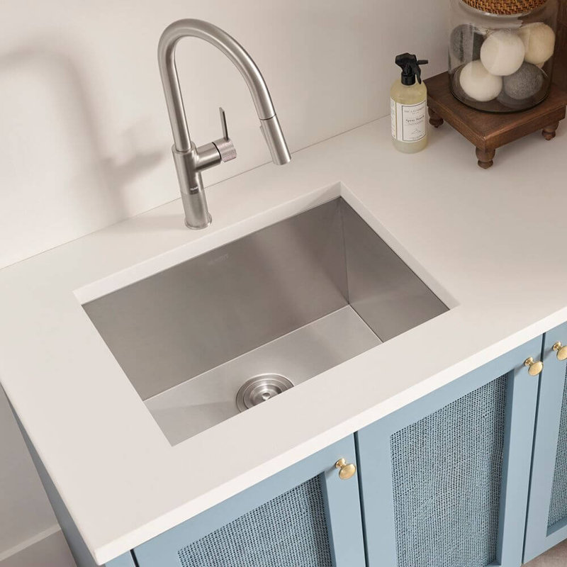 Ruvati 23" x 18" x 12" Deep Laundry Utility Sink Undermount 16 Gauge Stainless Steel