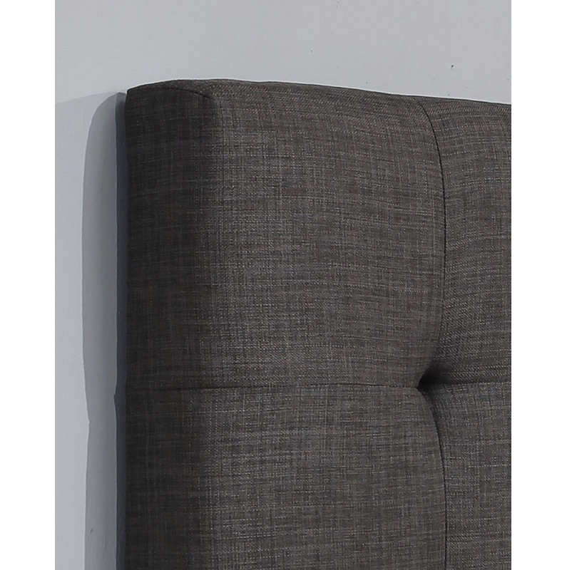 Kacy-Leigh Upholstered Panel Headboard, Queen/Full, Dark Gray
