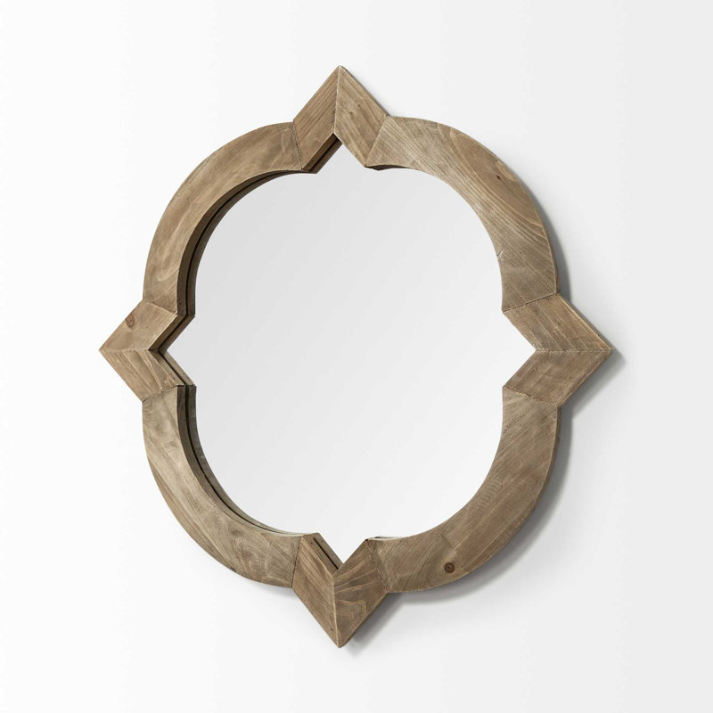 Argonne Natural Pine Wood Full-Length Square Wall Mirror