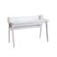 Modern Home Office Writing Desk With Grounded Outlet, USB-A Ports, And Wooden Leg Frame For Enhanced Functionality And Style