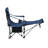 Adjustable Reclining Folding Camping Chair with Cup Holder, Side Pockets & Carry Bag, Dark Blue Polyester
