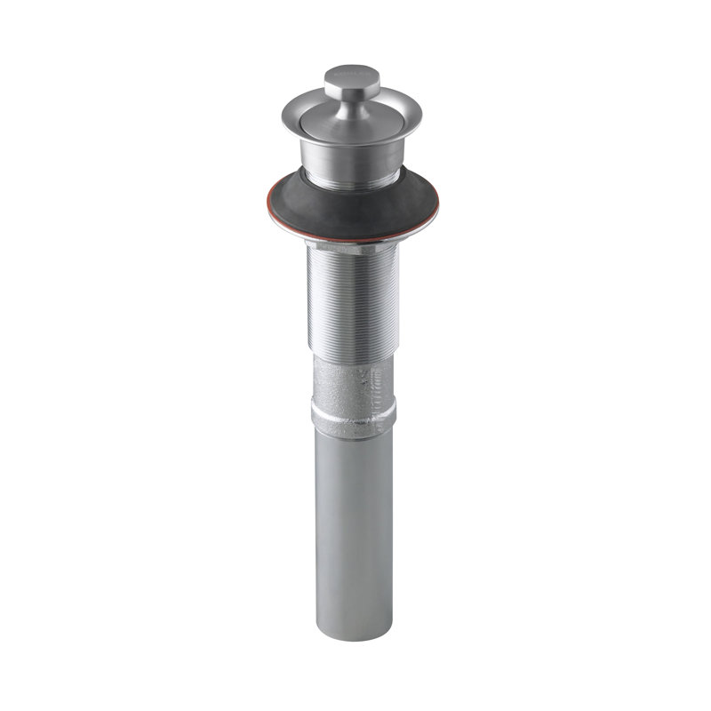 Whitehaven Bathroom sink drain with overflow, Brushed Chrome, Without Overflow