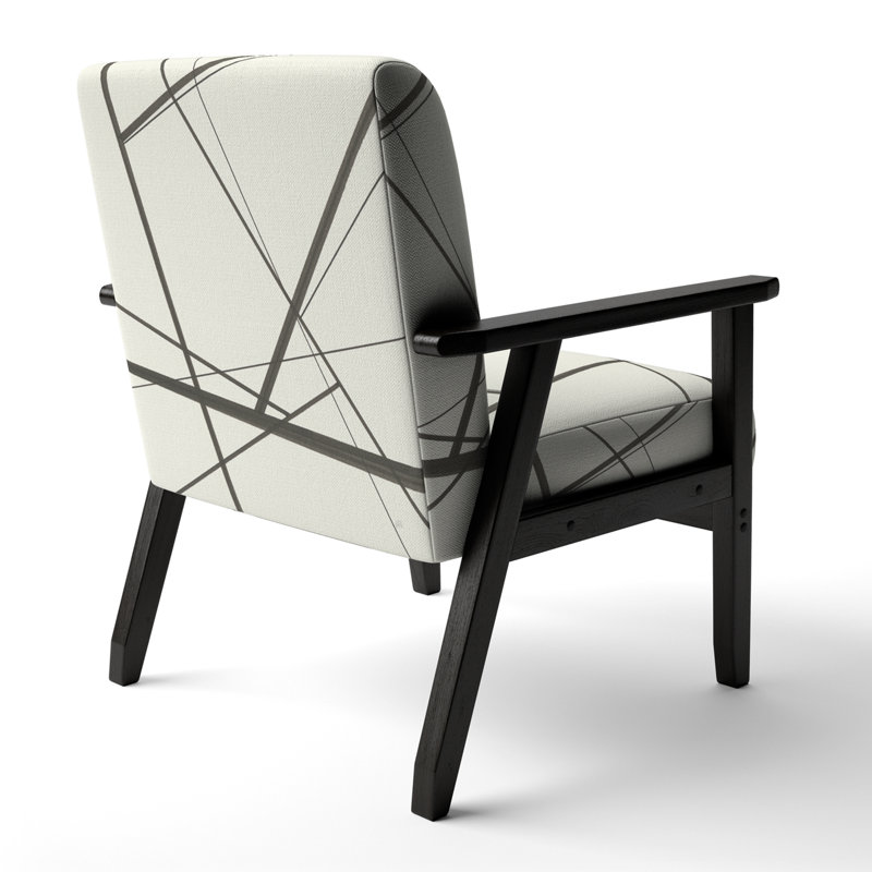 Fauteuil d'appoint rembourré Ormsby - Minimalist Black and White IV