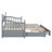 Wooden Daybed With Trundle, Extendable Daybed With Two Storage Drawers-218600887