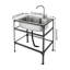 28'' L x 18'' W Freestanding Service Sink with Faucet