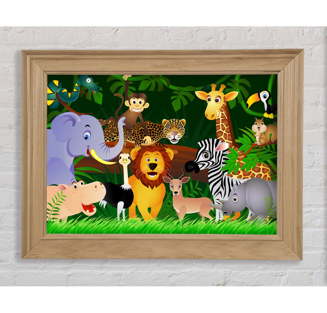 Safari Animal Friends 2 - Einzelne Bilderrahmen Kunstdrucke