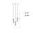 Treveion 3L Contemporary Pendant Light White Pill Glass-2007563030
