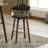 Swivel Upholstered Counter Stool with Solid Wood Frame-605559188