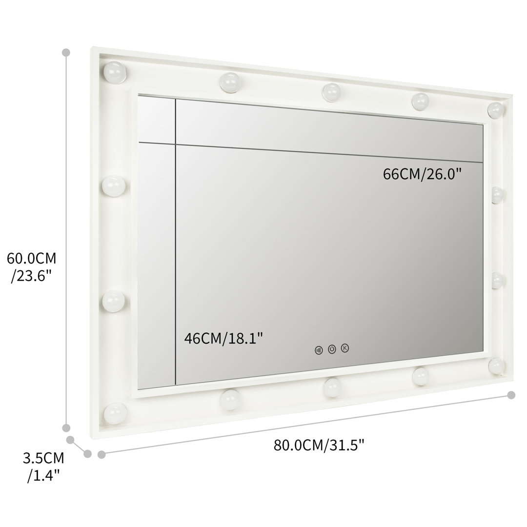 LED-Badezimmerspiegel Rechteckig Nareen