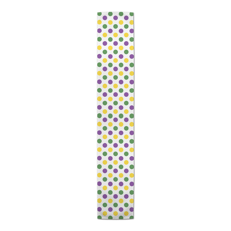 Darleni Polka Dots Cotton Blend Table Runner