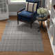 Rectangle Fleurette Handmade Flatweave Polyester Area Rug in Gray/Ivory