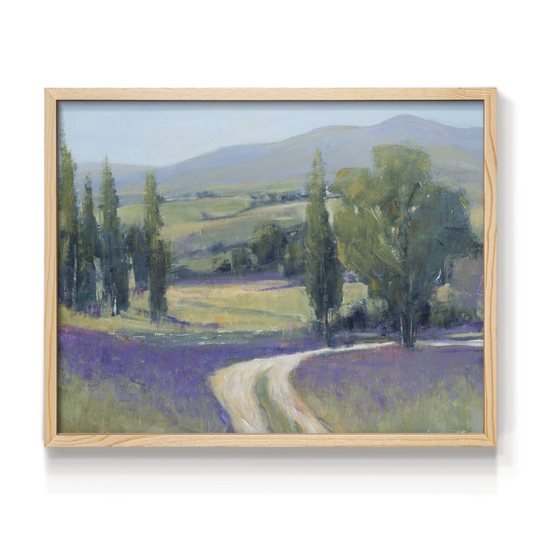 Lavande pré II - reproduction encadrée, H 8 po x l 10 po, Naturel