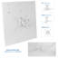Fixation de projecteur de plafond blanche universelle