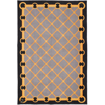 Idora - 'Chain And Rope - Gray' Rug 6' X 9'