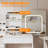 Vanity Desk with Mirror and LED Lights, Makeup Vanity Desk with Sliding Lighted Mirror, Dressing Table Set with Stool & 4 Drawers, Storage Shelves-1218071562