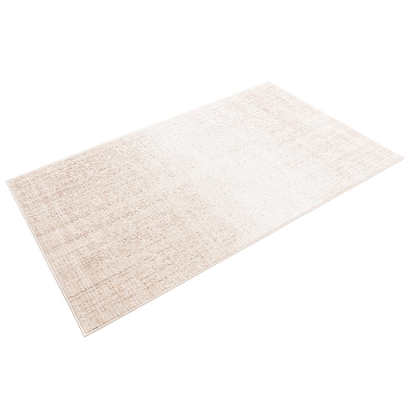 Hulsey Striped Ivory Area Rug, Rectangle 7'3" x 10'