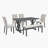 Modern Tillander Rectangular 6-Piece 59.8'' L x 35.8'' W Dining Set with Unique Legs Table and  4 Upholstered Chairs & 1 Bench,kitchen table set,dining table set,dining room set-715805120