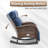 Outdoor Poolside Wicker Rocking Recliner Chair with Adjustable Backrest And Cushions（Set of 2）-299063349