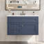 Meuble-lavabo mural 36 po, armoire de rangement flottante avec 2 tiroirs, 1 tiroir basculant, lavabo simple en céramique à 3 trous, armoire moderne.-132274035