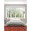 Kilim rouge foncé Macen 4 pi 10 po x 10 pi 6 po