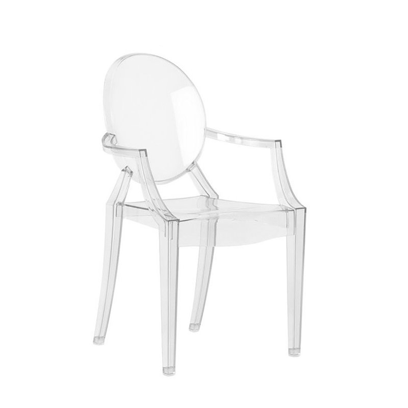 Bryer 18.5'' H Stacking Armchair, Clear, 36" H x 21" W x 22" D
