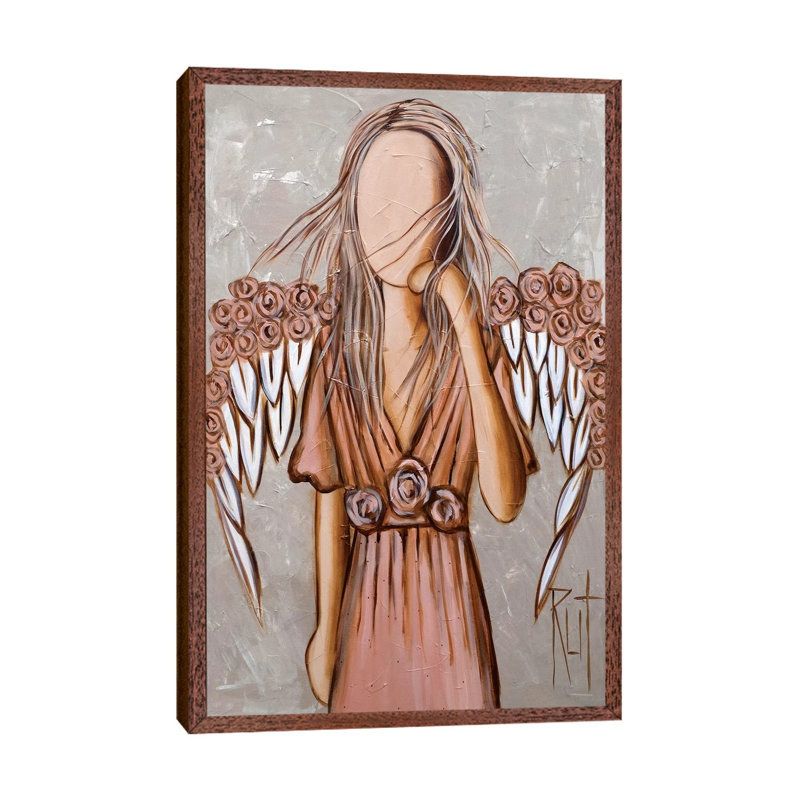 Wing Crown - Painting Print on Canvas, 66.04 cm H x 45.72 cm W, Brown Framed
