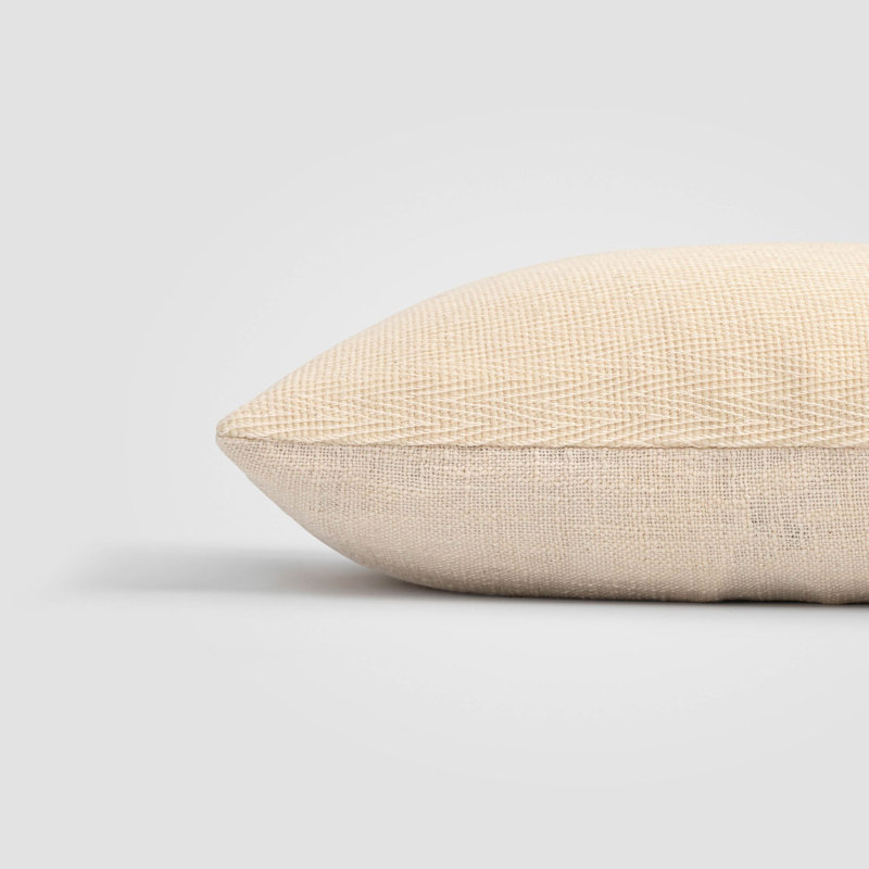 Ivory Chevron Neutral Throw Pillow, 18" x 18", Throw Pillow For Couch or Bed