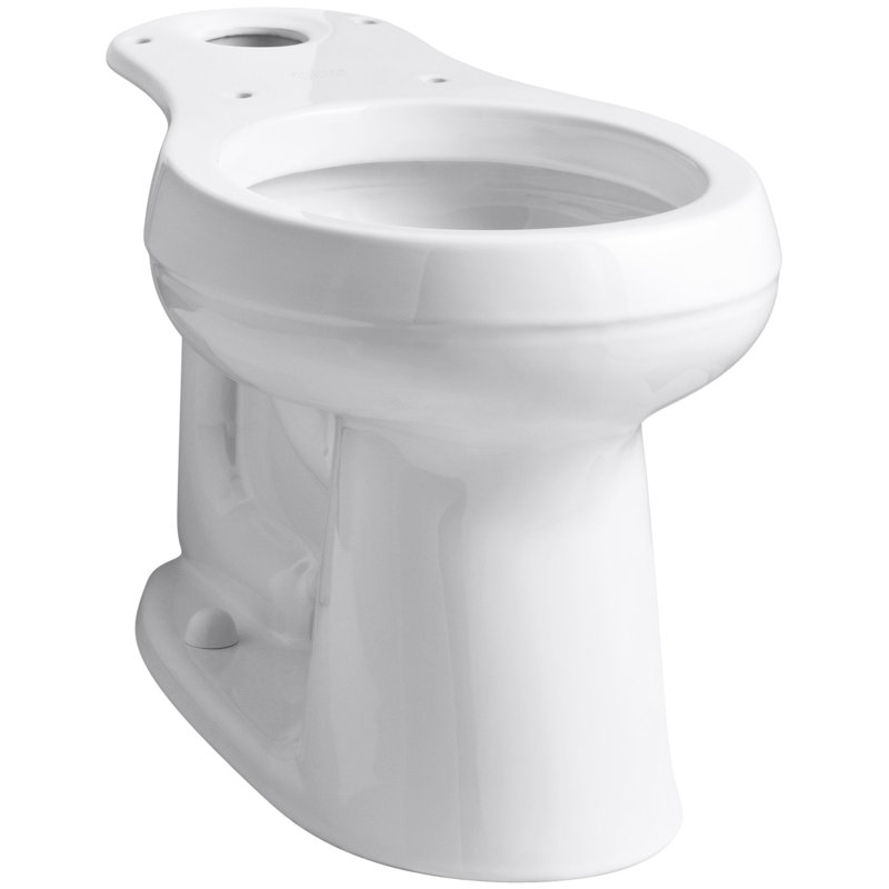 Cimarron Comfort Height Round Toilet Bowl, White