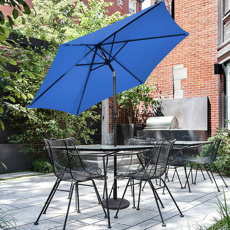 Parasol de marché 9 pi Watterson, 8 pi X l 10 pi L 10 pi. D, Bleu