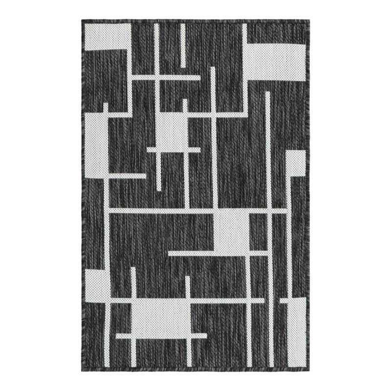 Tapis intérieur / extérieur d'extérieur moderne, Rectangle 2 pi x 3 pi 1 po