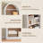 75.8" Farmhouse Arched Bookcase, 6-Tier Wooden Storage Organizer, Open Display and Storage Rack-1133838593