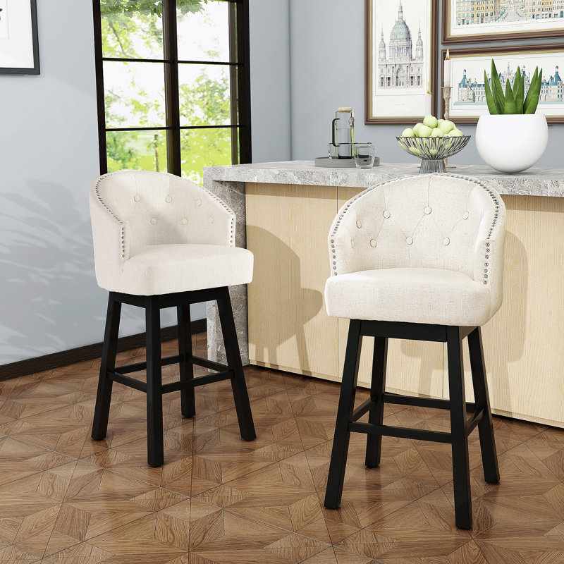 Tabouret de bar rotatif Ogden KD (ensemble de 2), Tabouret de bar (siège d'une hauteur de 32 po)