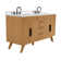 Hoult 60 in. Natural Teak Double Bathroom Vanity with Quartz Top