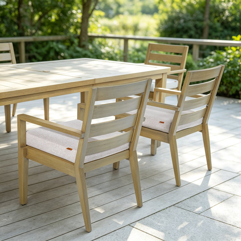 Chaises de patio en aluminium avec coussins