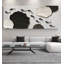 Peinture murale horizontale moderne de luxe à neuf poissons jouant dans le grès-971939269