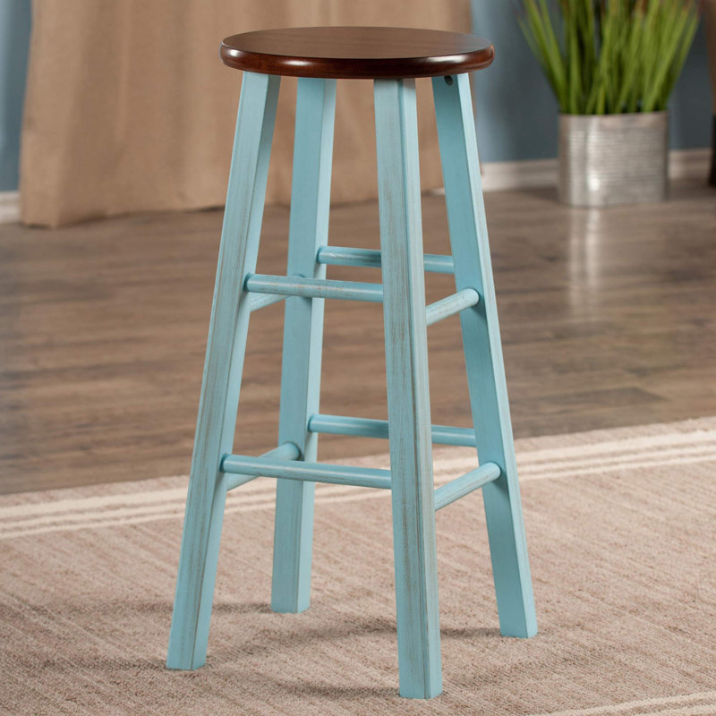 Tabouret de bar Azaya, Bleu, Tabouret de bar (hauteur de siège de 29,1 po), 1