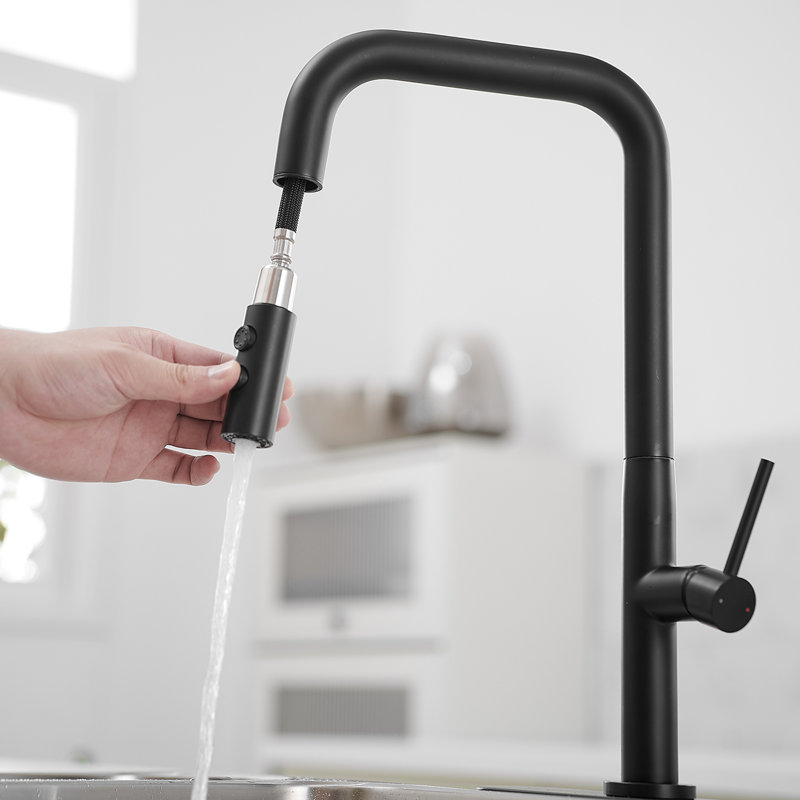 Robinet de cuisine VIBRANTBATH, Noir mat