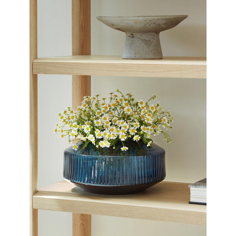 Rotunda Handmade Glass Table Vase, Sapphire