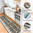 Washable Hallway Rug: Non Slip Rugs with Rubber Backing Soft Kitchen Rug Farmhouse Distressed Carpet Runner for Living Room Bedroom Bathroom (Black)-2023855764-2043196427