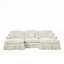 Canapé polyvalent en chenille avec accoudoirs évasés et repose-pieds mobile parfaits pour les espaces de vie modernes et élégants-862509670-862509667-862509664