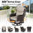 Adcox 2-Person Outdoor Patio Conversation Rattan Sets  With Side Table,2 Swivel Chairs and Beige Cushions-470597464