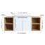 Meuble-lavabo à fermeture en douceur 48 po avec lavabo et deux petites tablettes de rangement