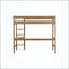 Lit mezzanine simple avec bureau, tête de lit et pied de lit rembourrés Boucle avec échelle, garde-corps de sécurité